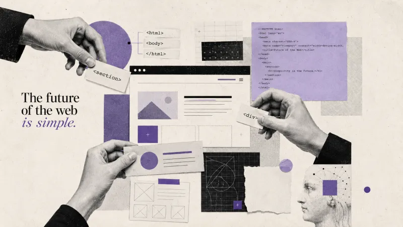 Abstract illustration representing modern static HTML web development